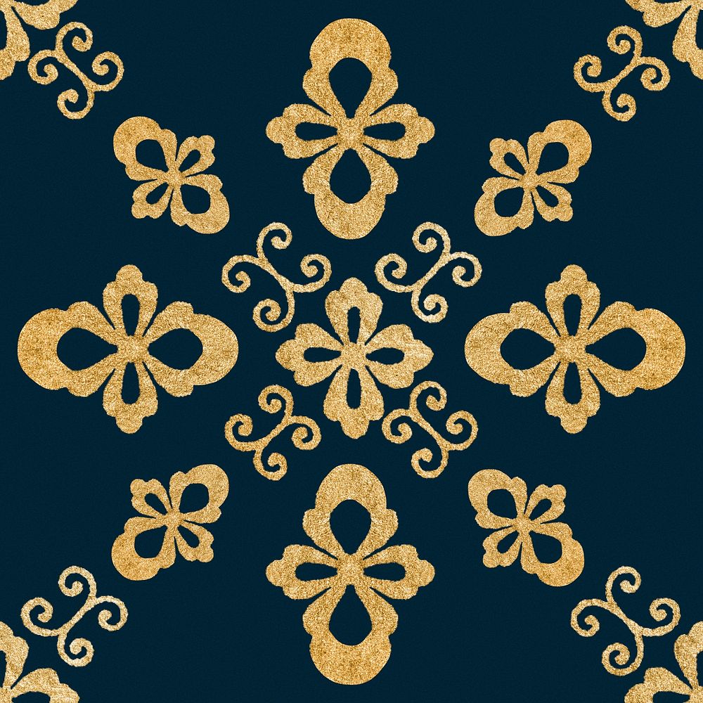 Psd Chinese pattern gold oriental background