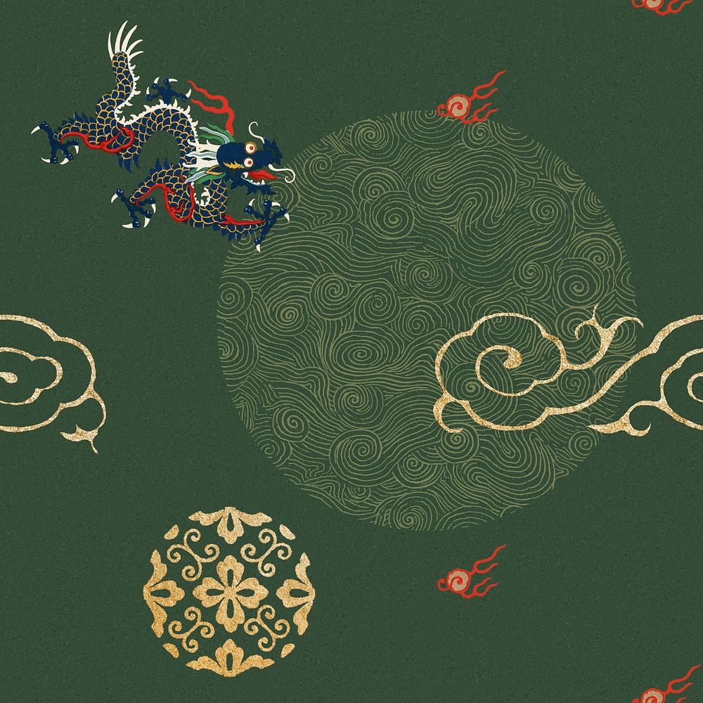 Chinese dragon pattern psd oriental background