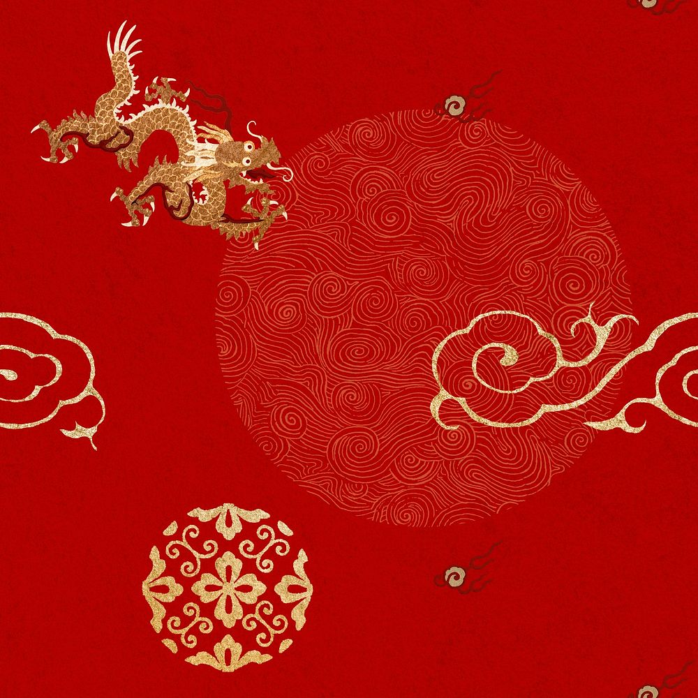Chinese gold traditional pattern psd oriental background