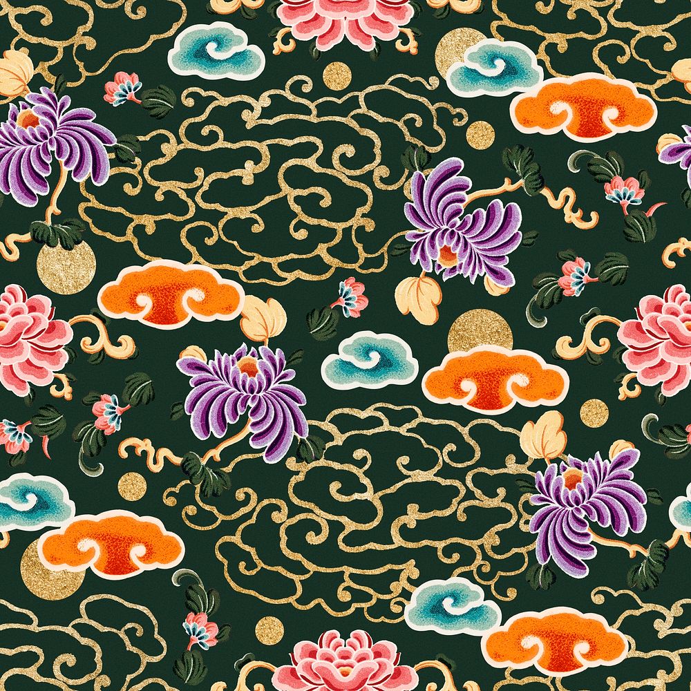 Chinese traditional cloud pattern psd oriental background