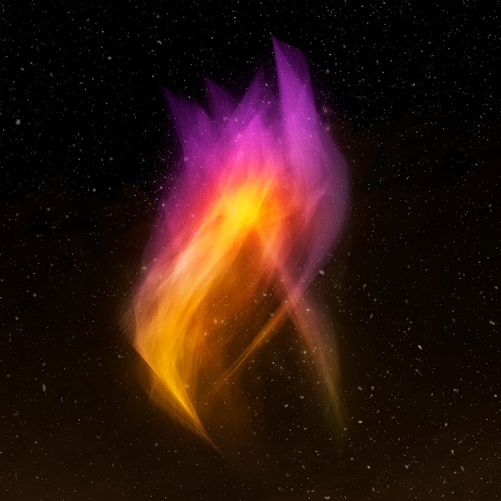 Dramatic gradient fire flame graphic