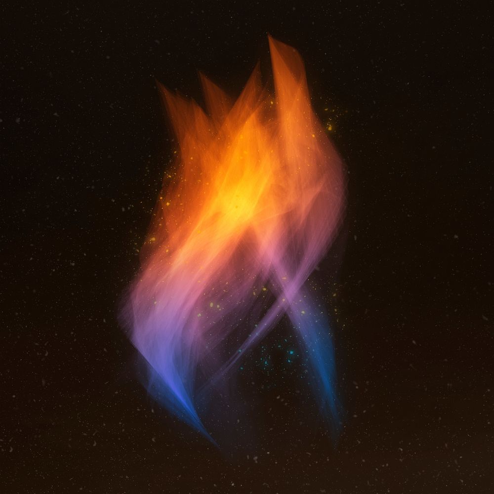 Gradient fire flame psd graphic element