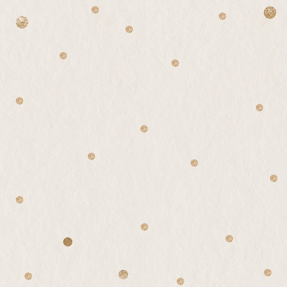 Gold dots beige background psd for social media post