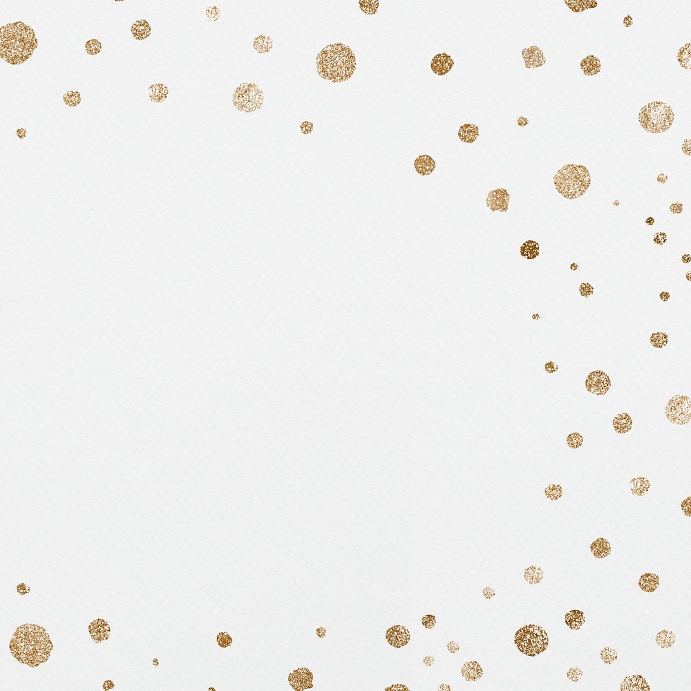 Gold dots celebration background psd for social media post