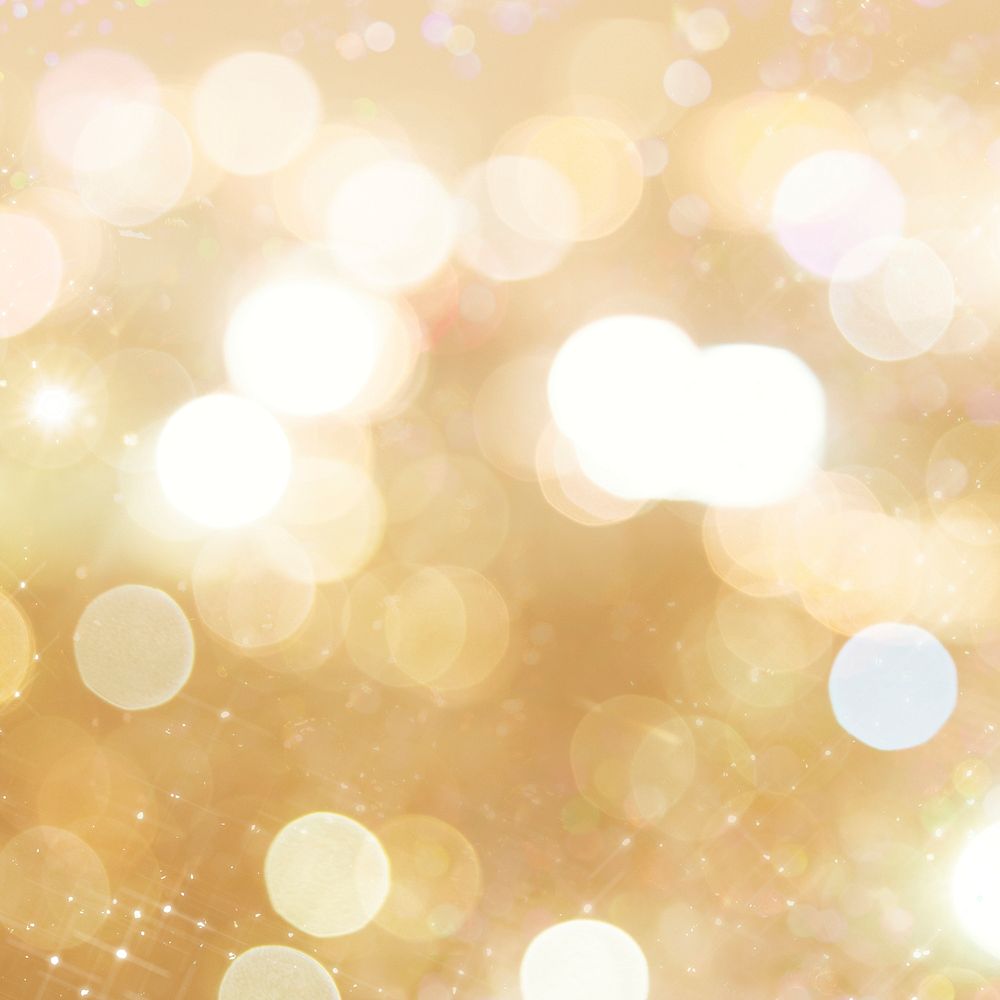 Shiny gold festive bokeh background vector