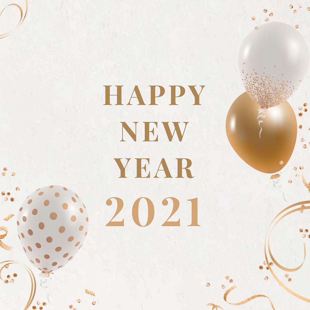 Happy new year 2021 background for social media post