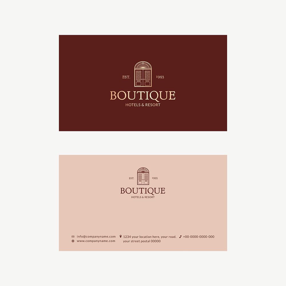 Editable business card template vector corporate identity design