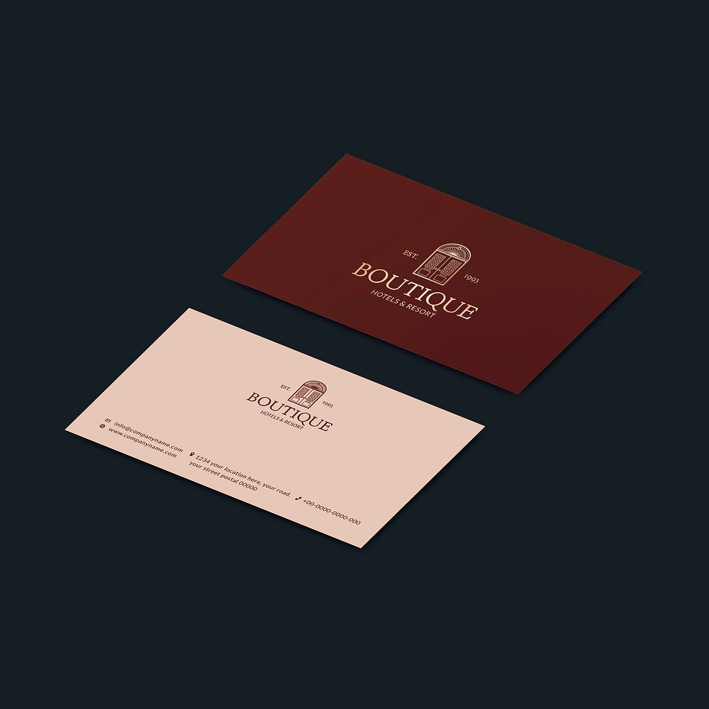 Business card editable template vector corporate identity design