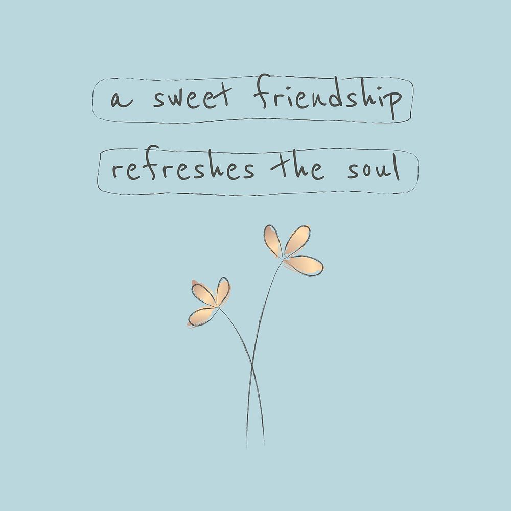 Editable instagram template vector motivational friendship quote