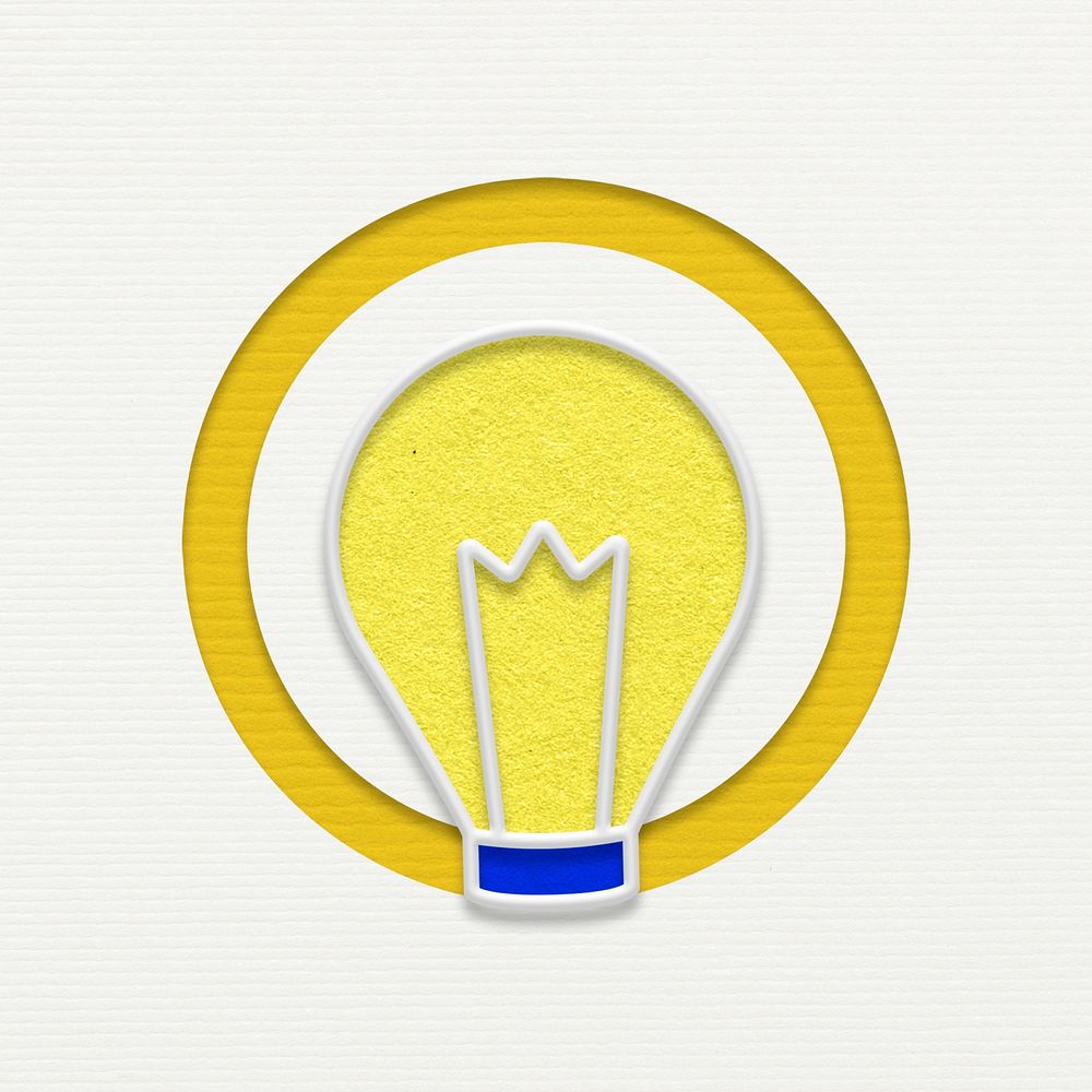 Creative light bulb design element for marketing