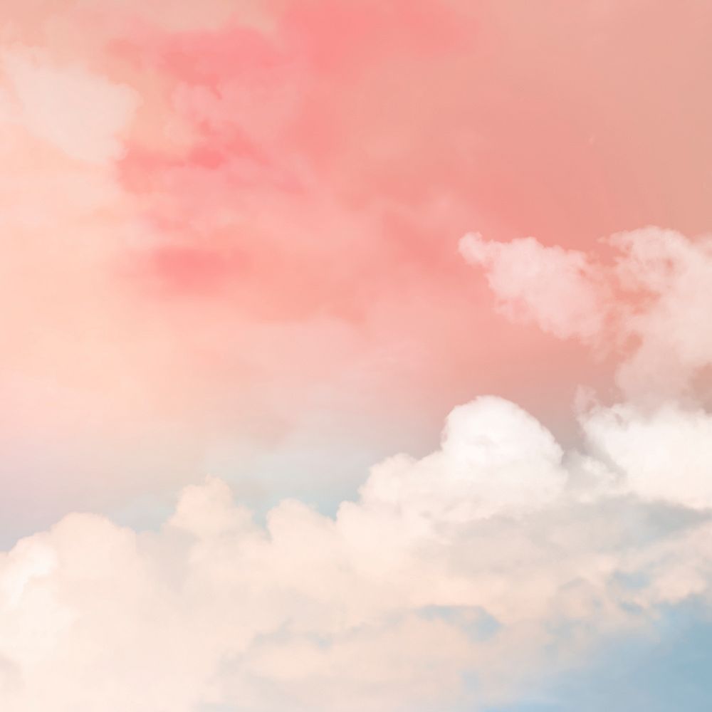 Pastel background psd of sky in feminine style