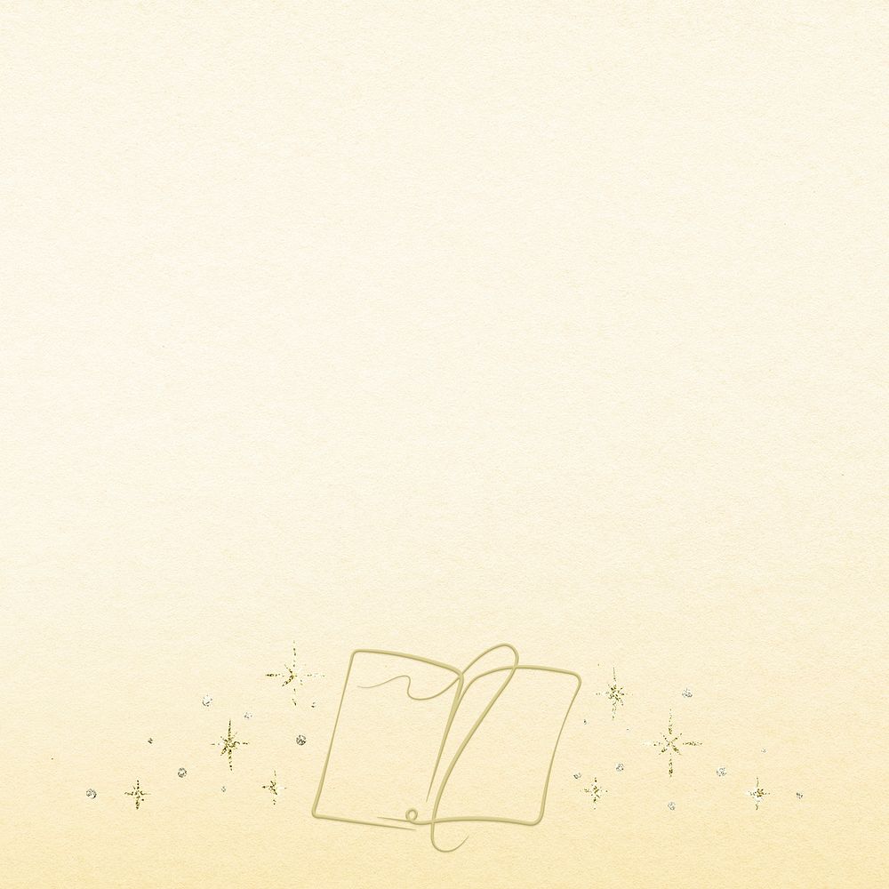 Yellow background psd with doodle tome book