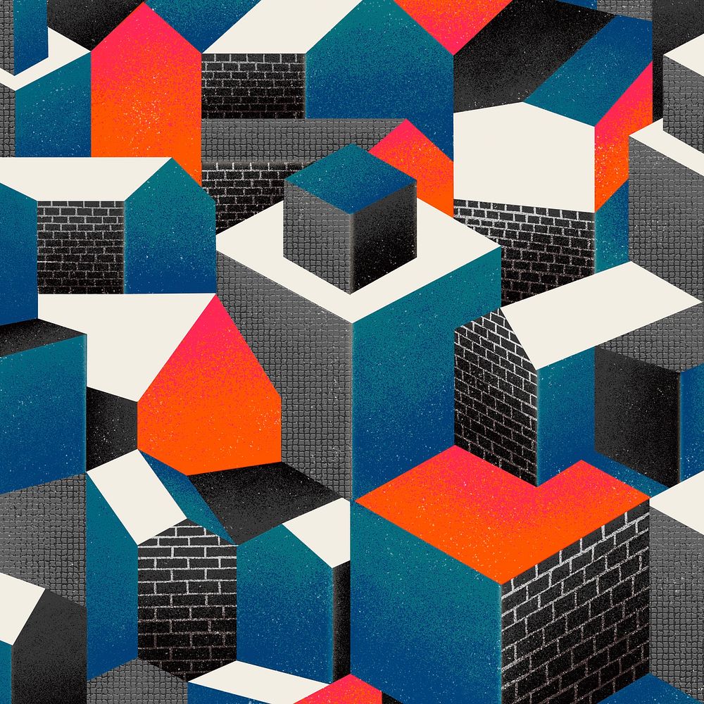 Bauhaus inspired pattern background illustration