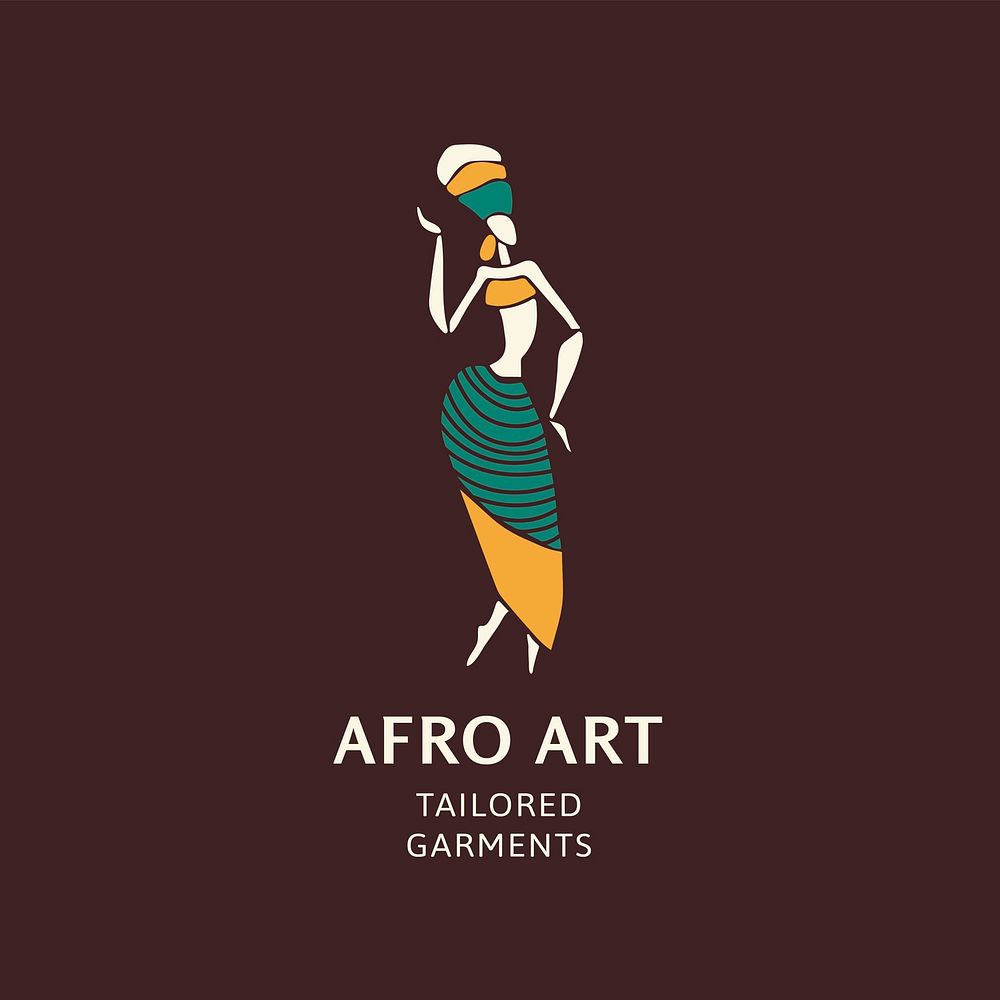 Branding logo vector illustration of ethnic woman