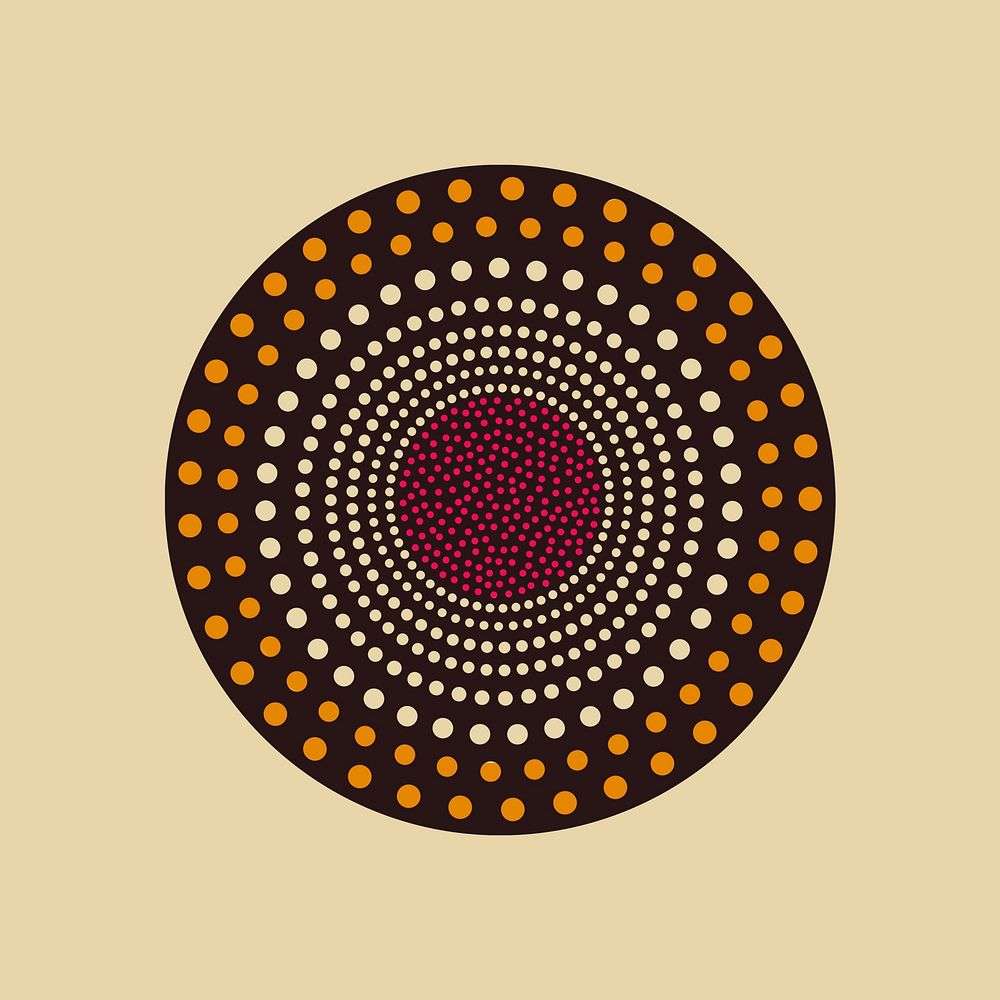 African tribal circle design psd