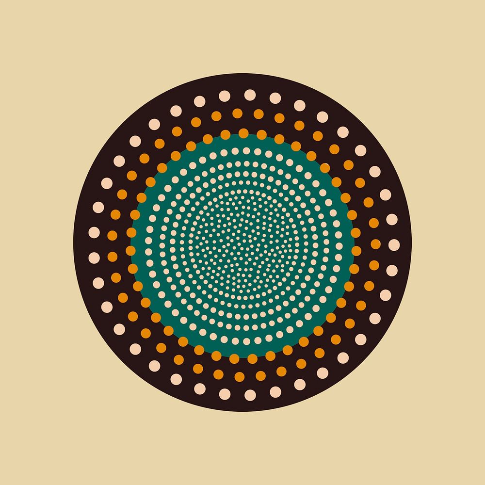 African tribal circle design psd