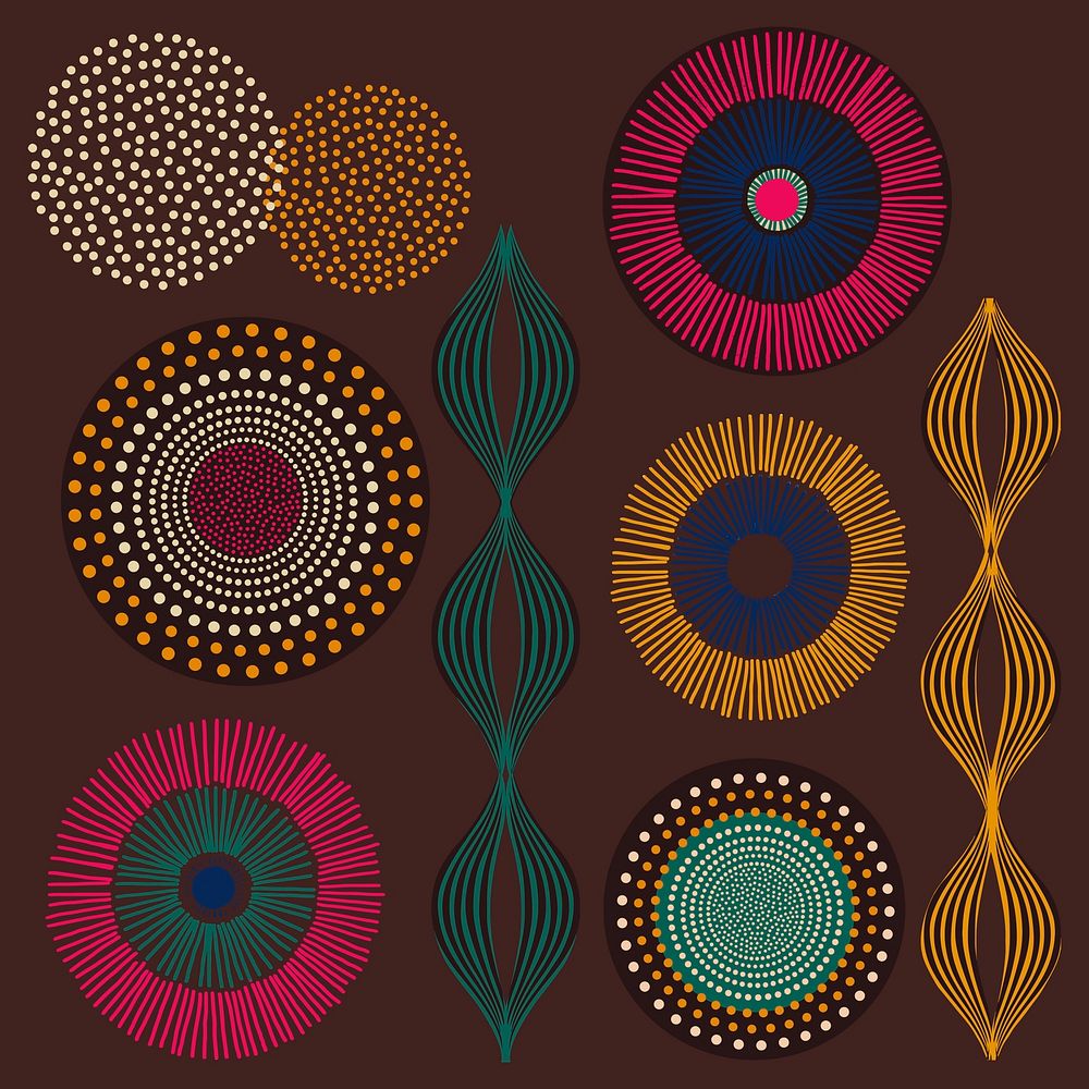 African tribal design vector set