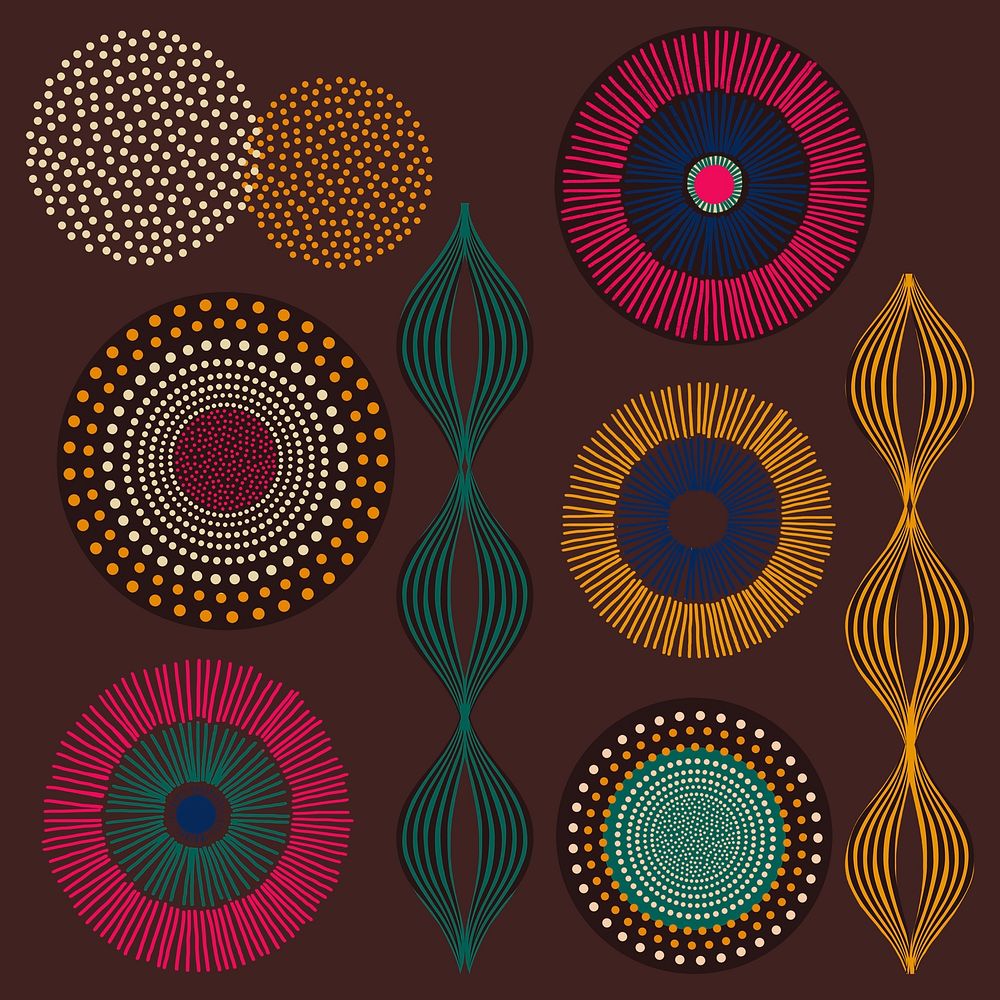 African tribal design psd set