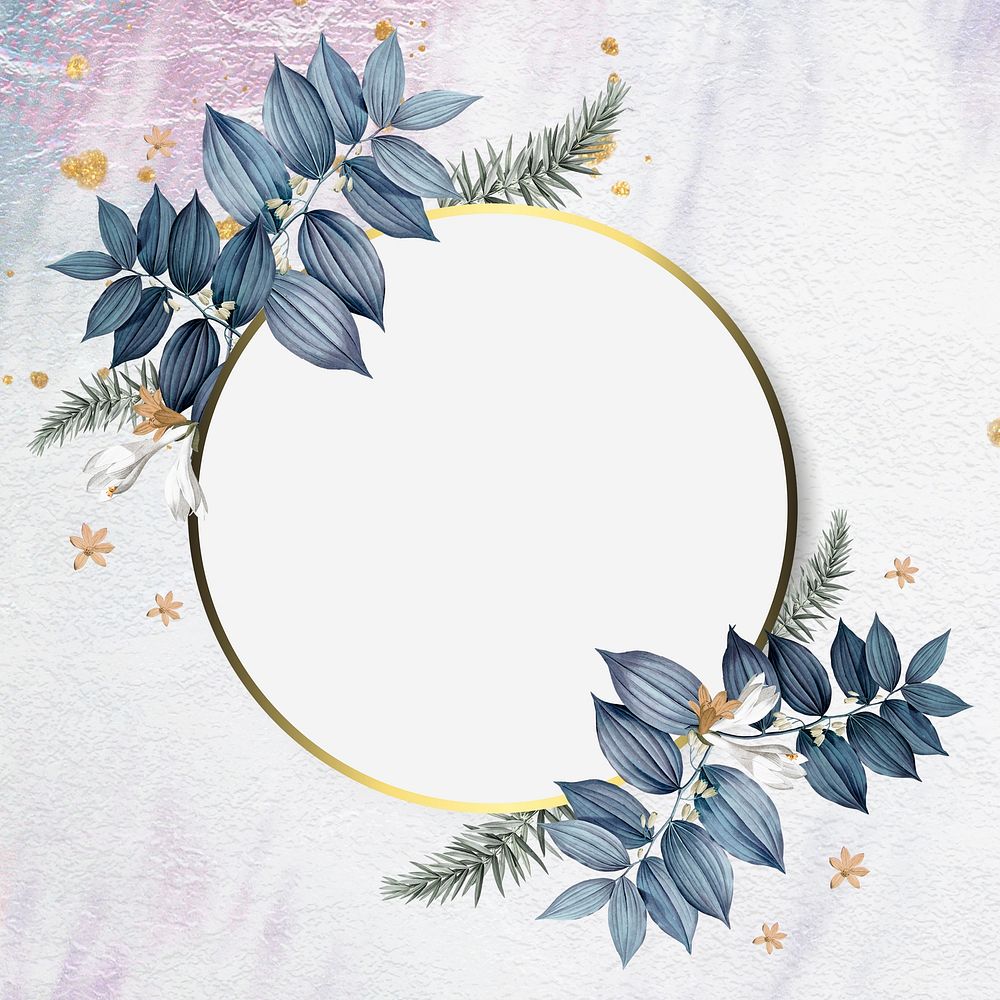 Luxurious floral wedding frame illustration