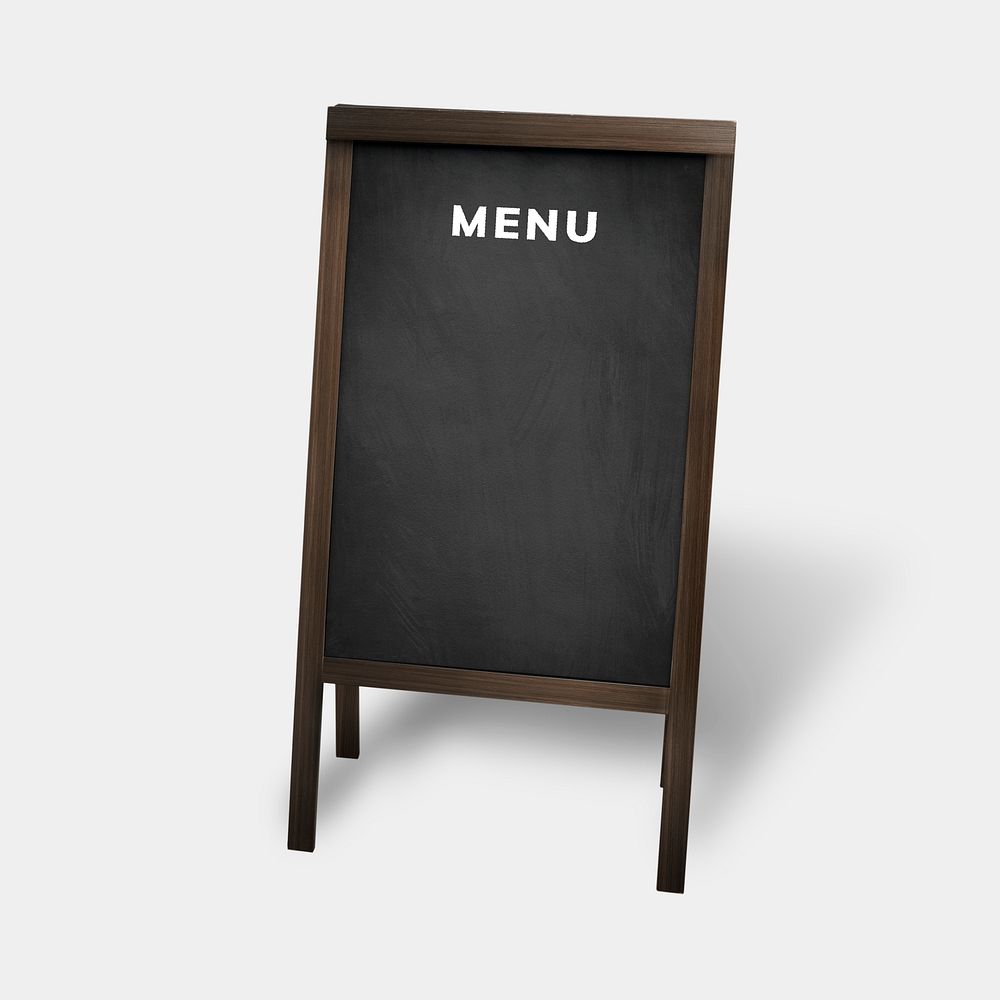 Chalkboard sign mockup psd for restaurant menu