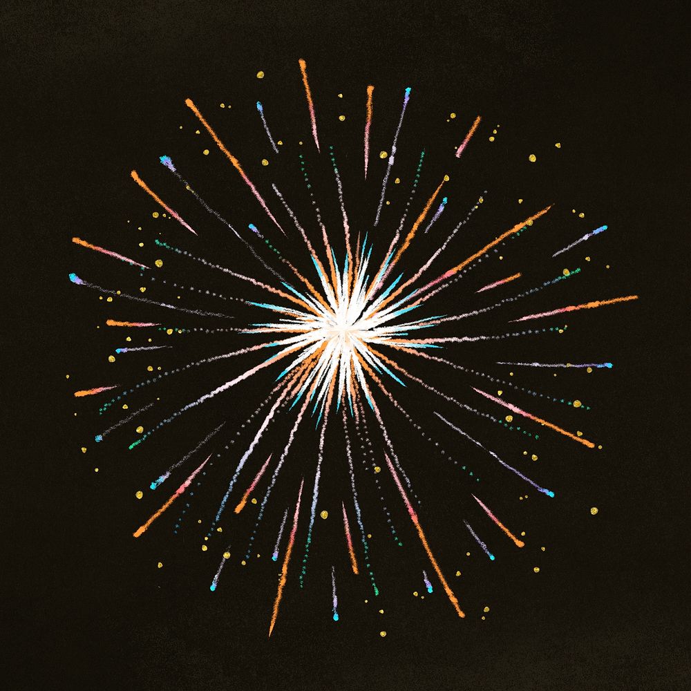 Fireworks element graphic psd in festive theme