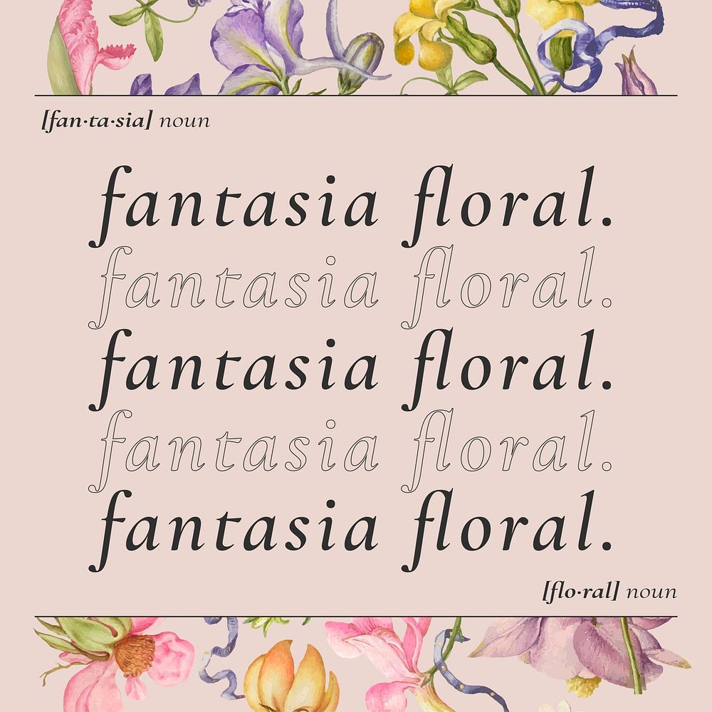 Editable beautiful floral template vector social media post