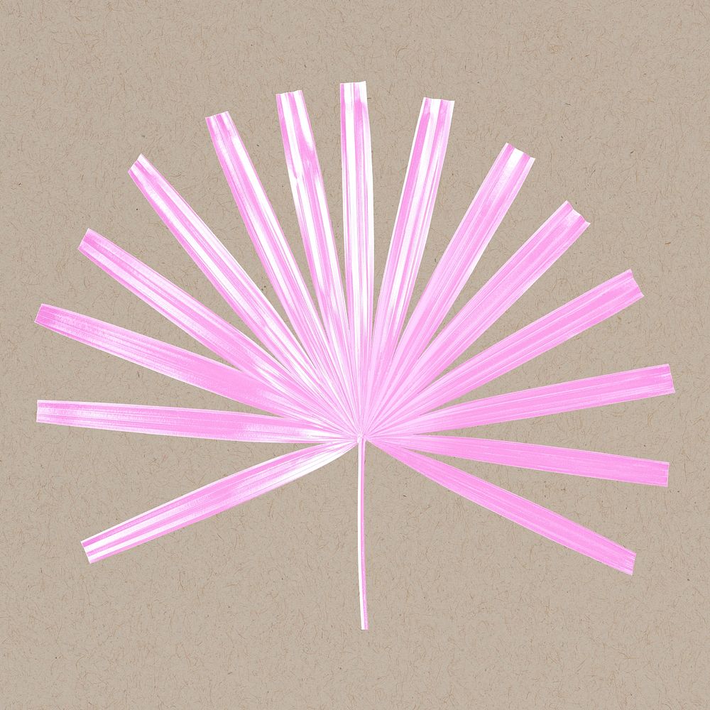 Pink palm leaf in pastel tone