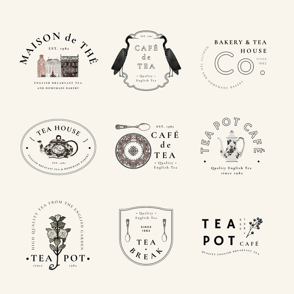 Tea Shop Logo Symbol Vector Illustration Design Template Royalty Free SVG,  Cliparts, Vectors, and Stock Illustration. Image 147356084.