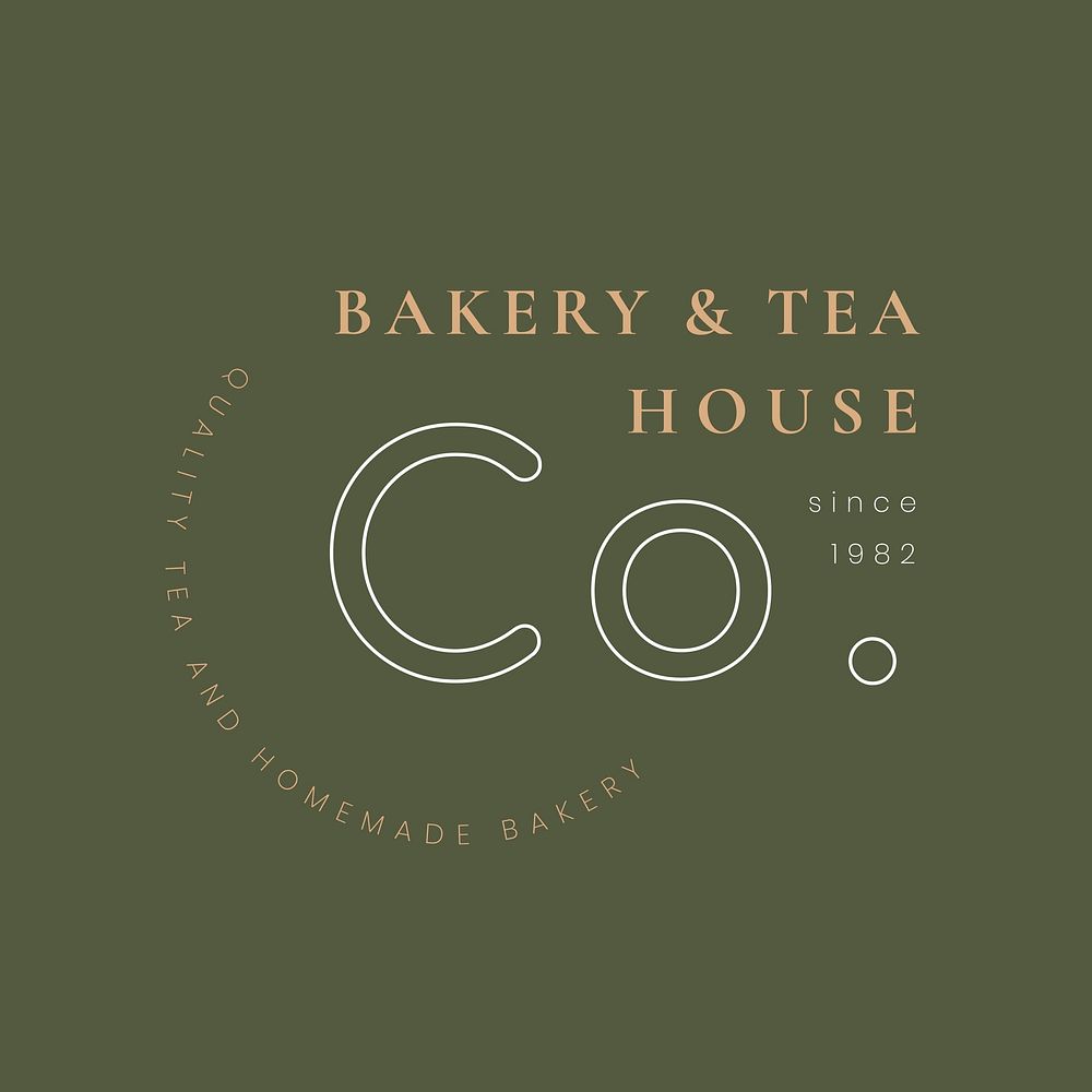Vintage cafe logo illustration, remixed from public domain artworks