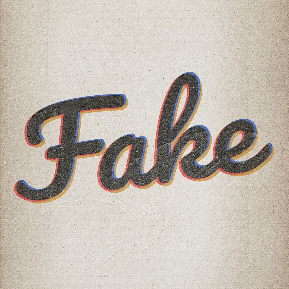 Fake typography in vintage font