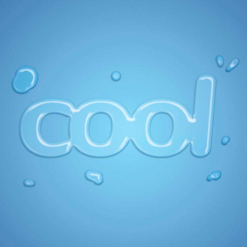 Cool text in water splash font