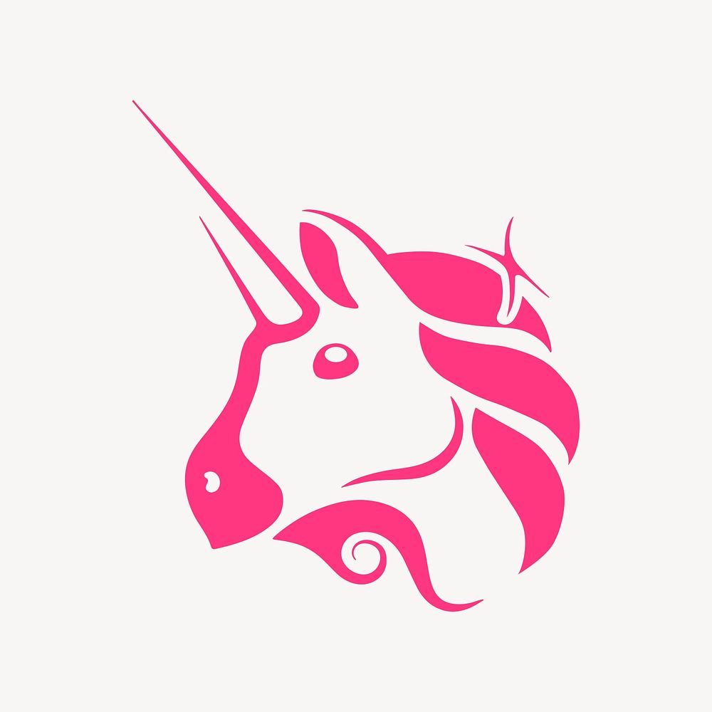 Uniswap cryptocurrency unicorn icon psd blockchain finance concept