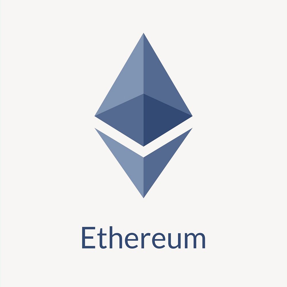 Ethereum blockchain cryptocurrency logo psd open-source finance concept