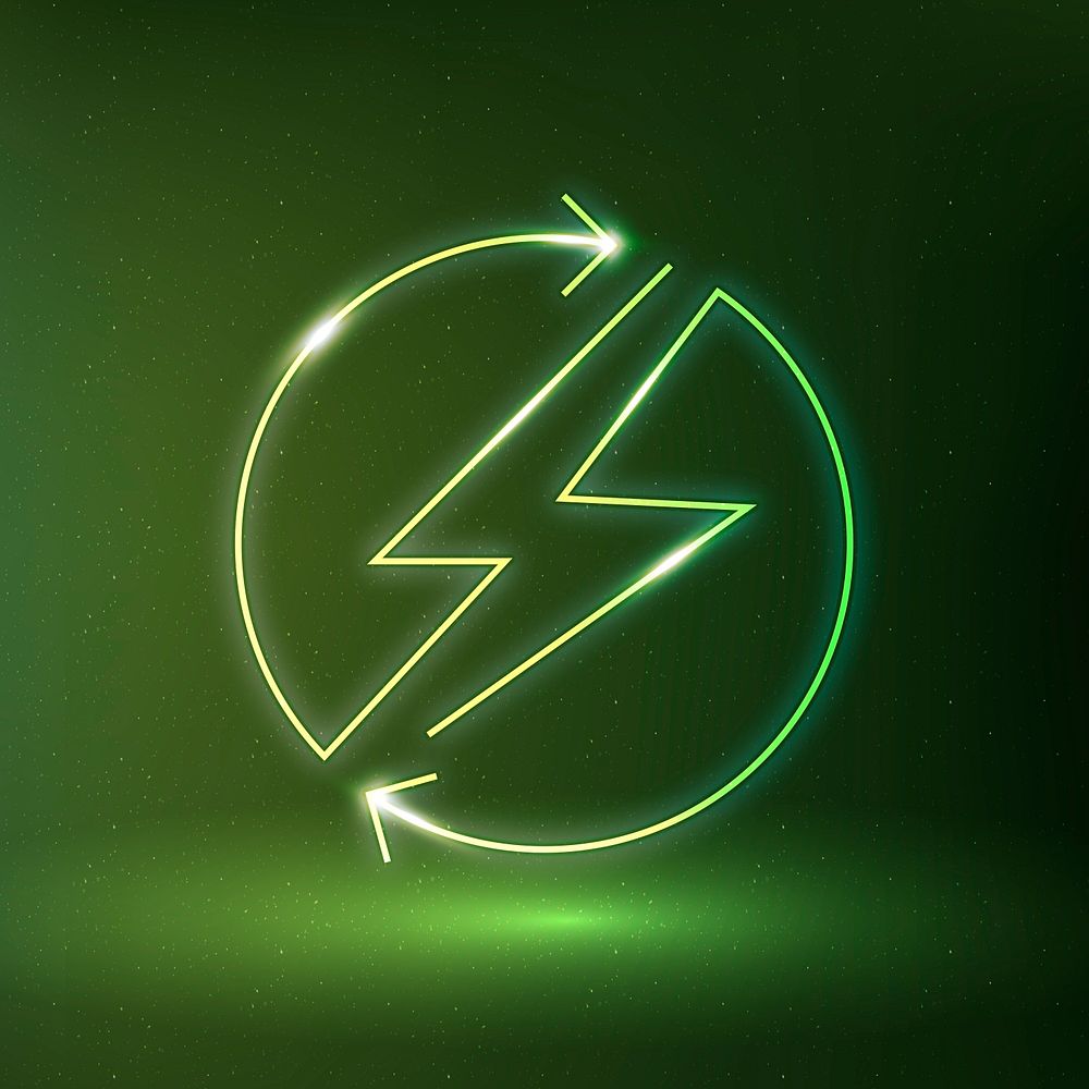 Lightning icon psd renewable energy symbol