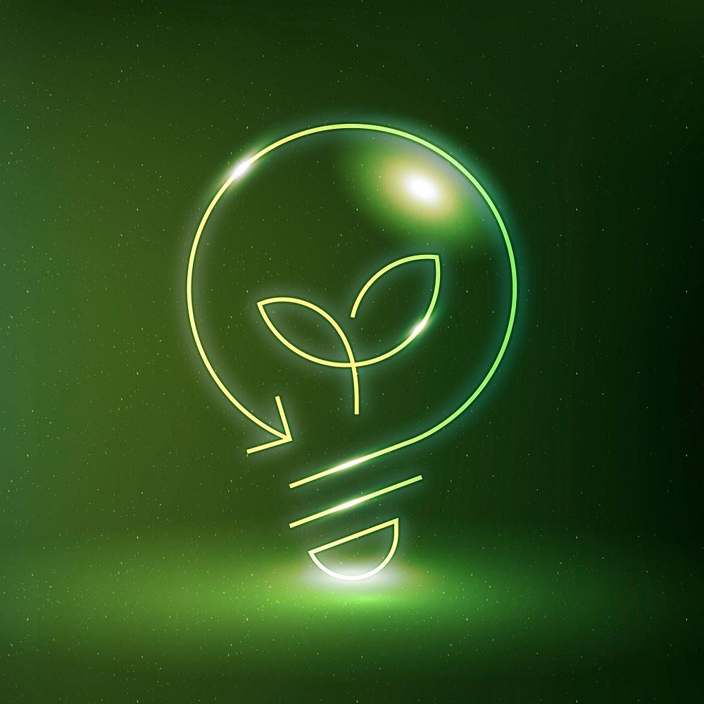 Environmental light bulb icon psd clean technology symbol