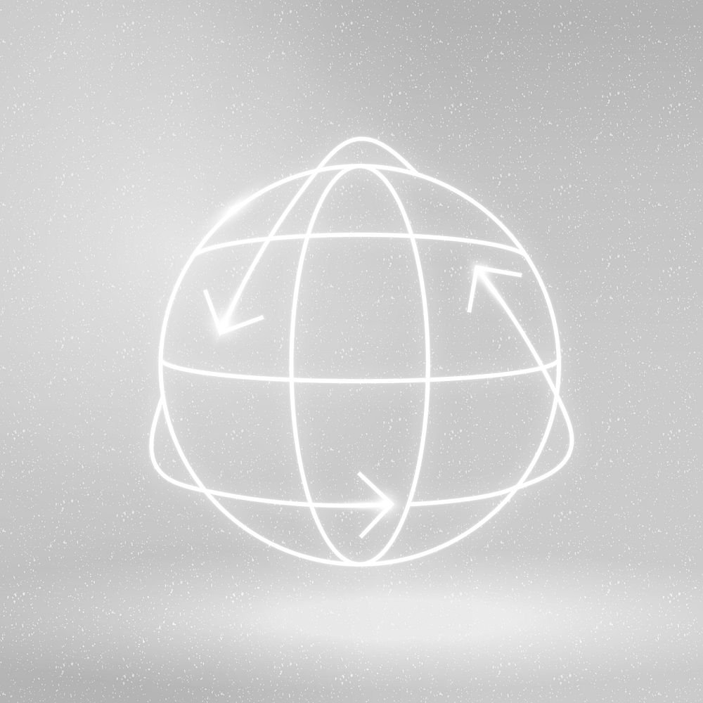 Globe icon psd environmental conservation symbol