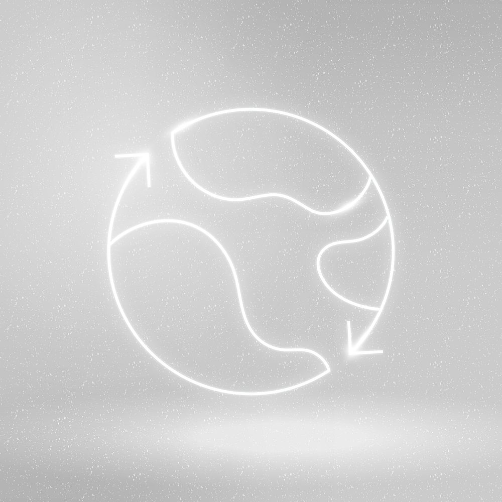 Globe icon environmental conservation symbol