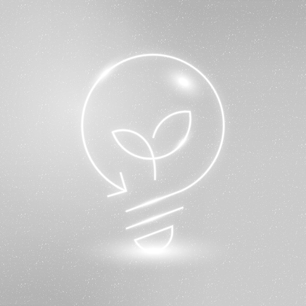 Environmental light bulb icon psd clean technology symbol