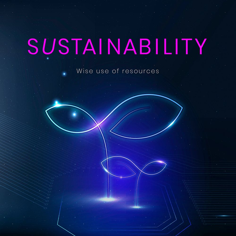 Sustainability environment technology banner template vector