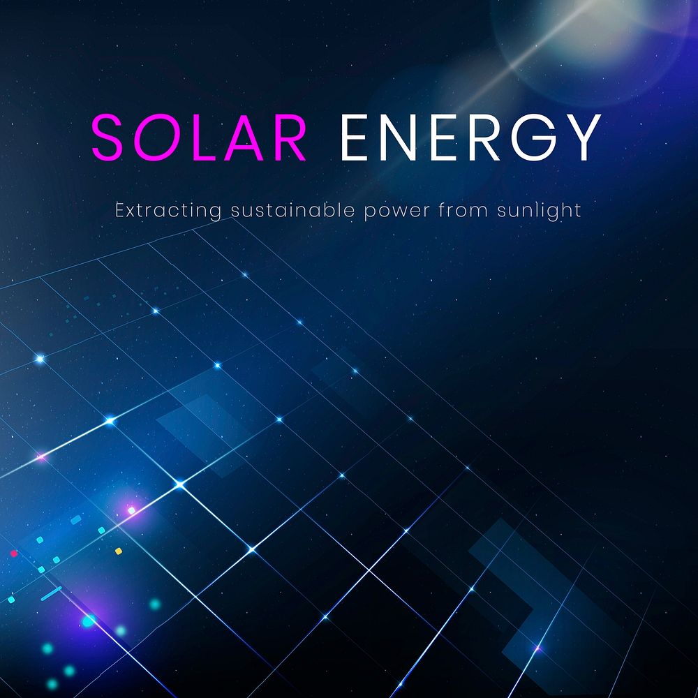 Solar energy environment template vector clean technology banner