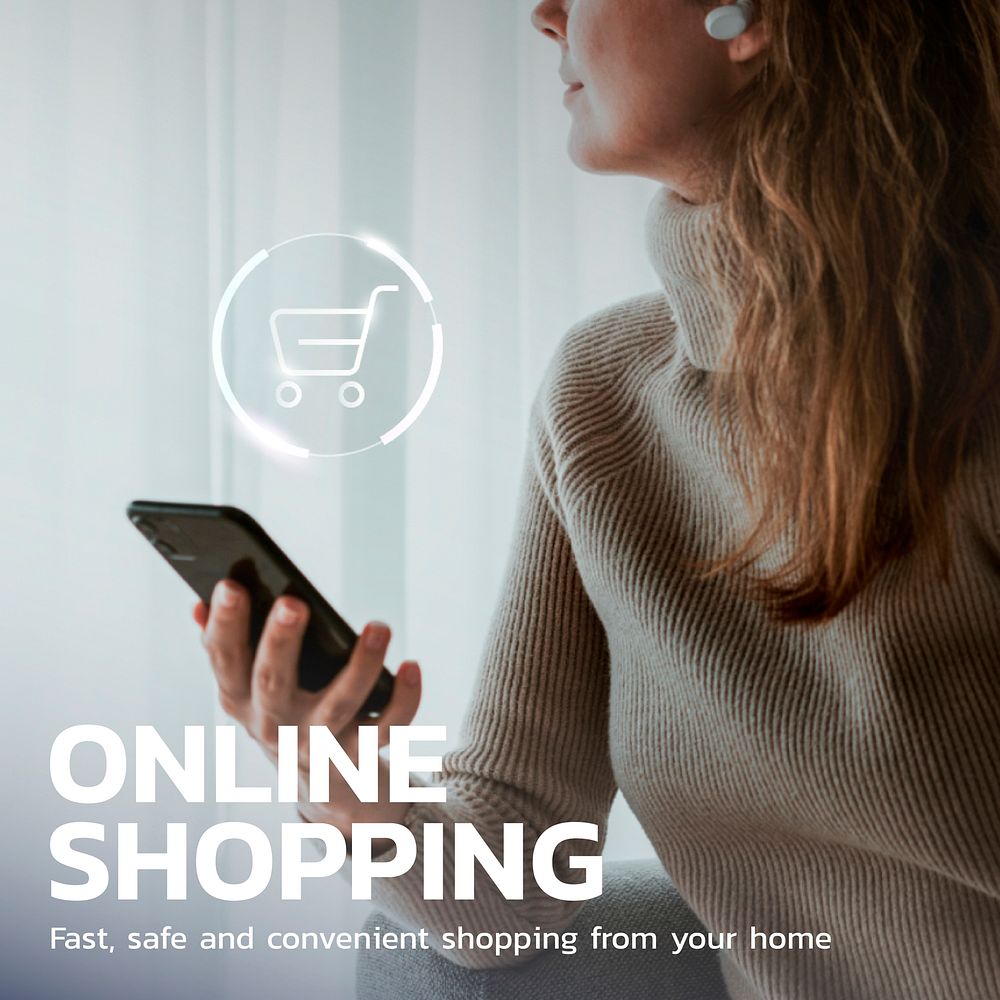 Online shopping digital lifestyle social media post