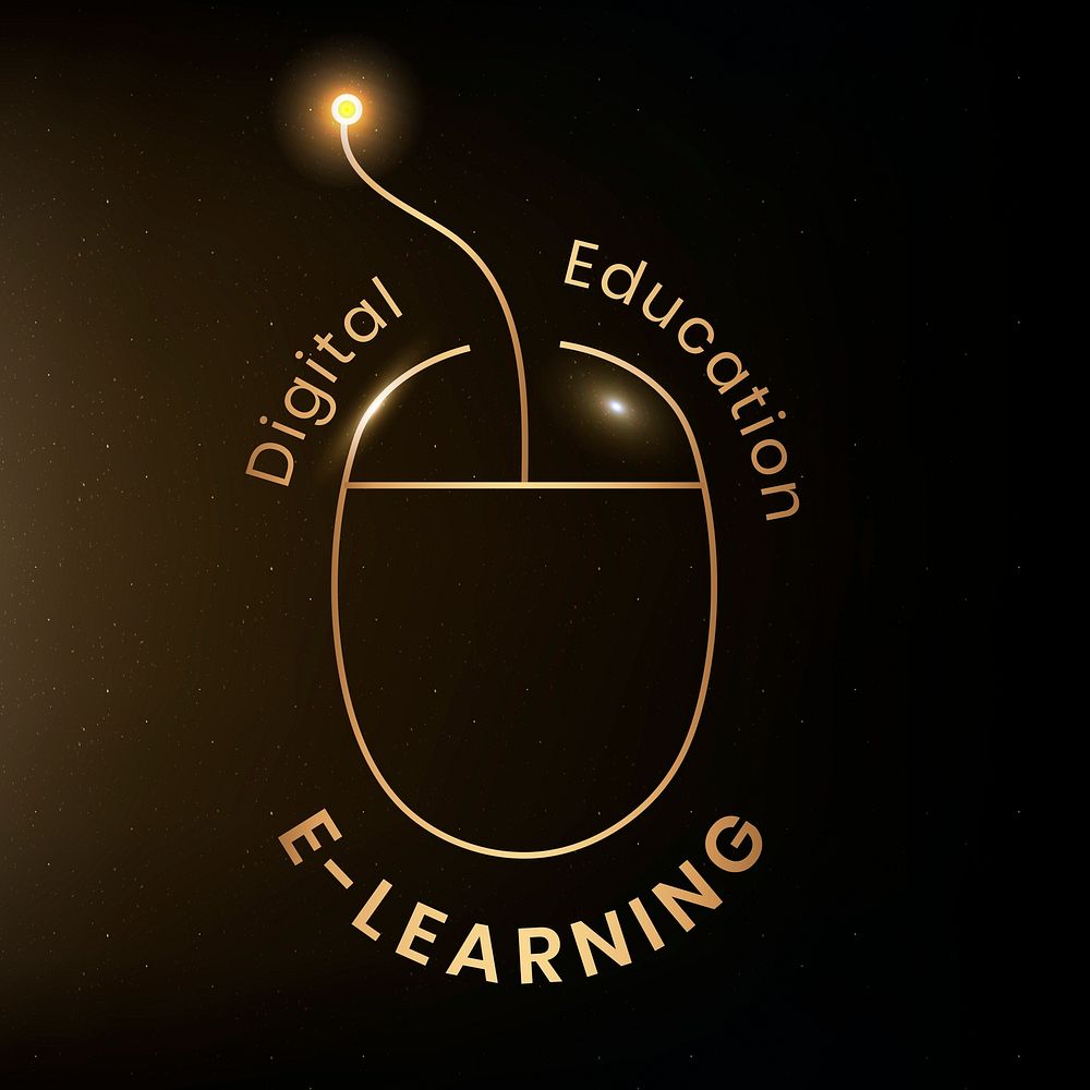 Digital education logo with computer mouse graphic