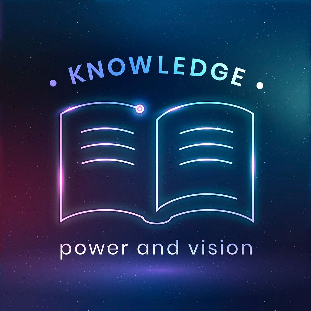 Knowledge education logo template psd with audio book graphic