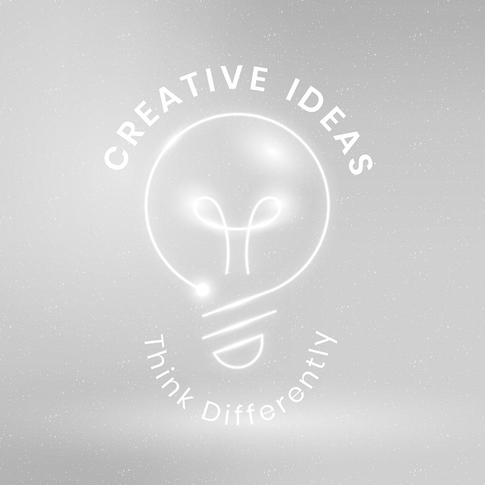 Creative ideas logo template psd education technology with light bulb graphic
