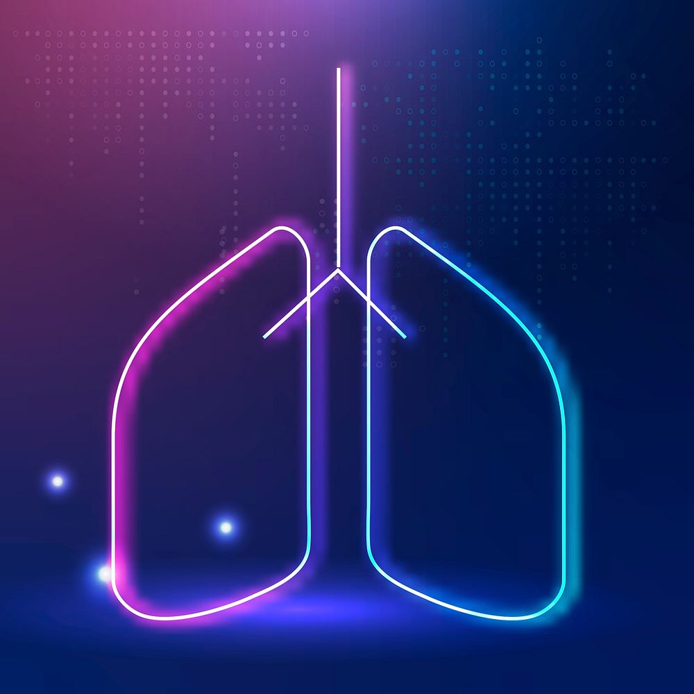 Lungs icon psd for respiratory system smart healthcare