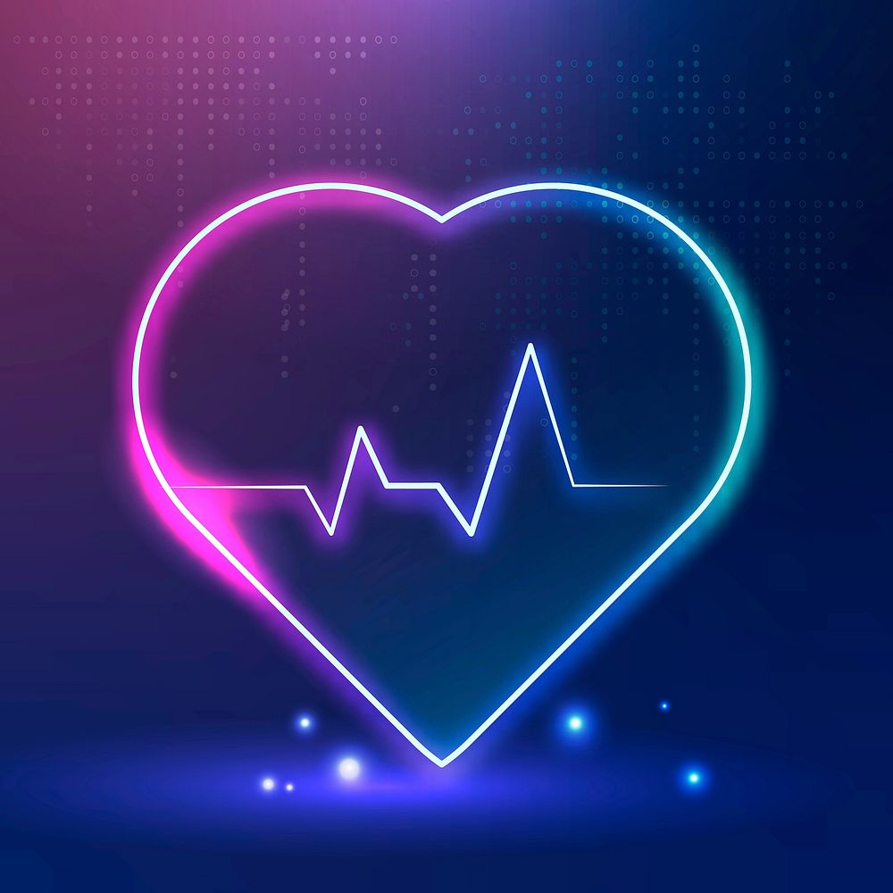 Heart pulse icon vector for healthcare technology