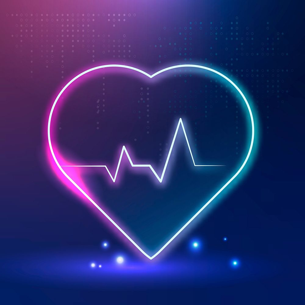 Heart pulse icon psd for healthcare technology