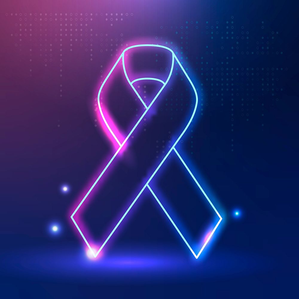 Thyroid cancer awareness psd pink and blue ribbon for health support