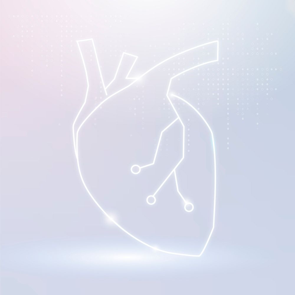 Heart icon psd for cardiac technology