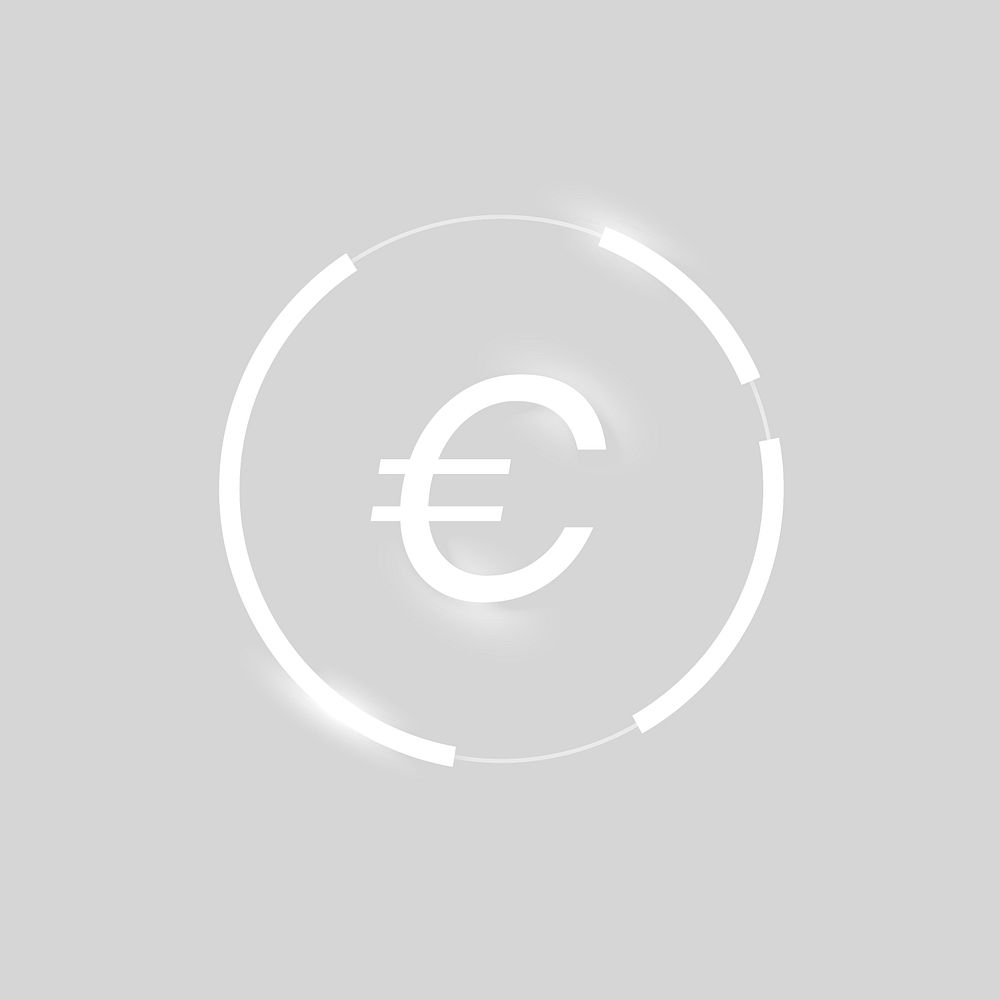 Euro sign psd money currency symbol